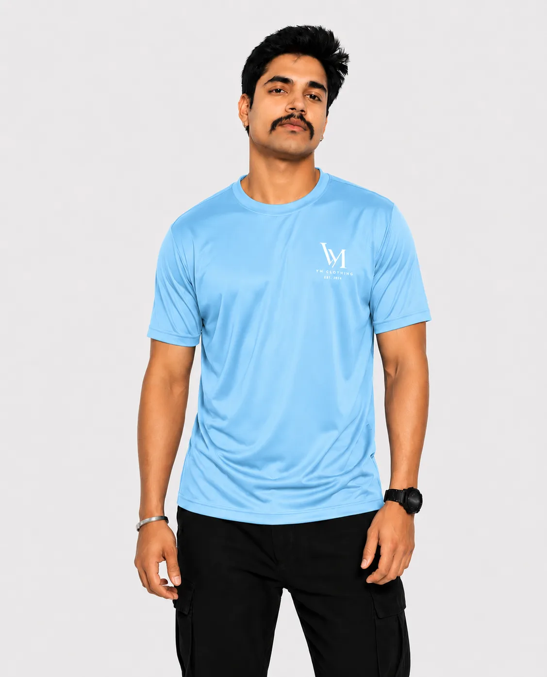 NAwear Premium Performance Gym T-Shirt – Sky Blue